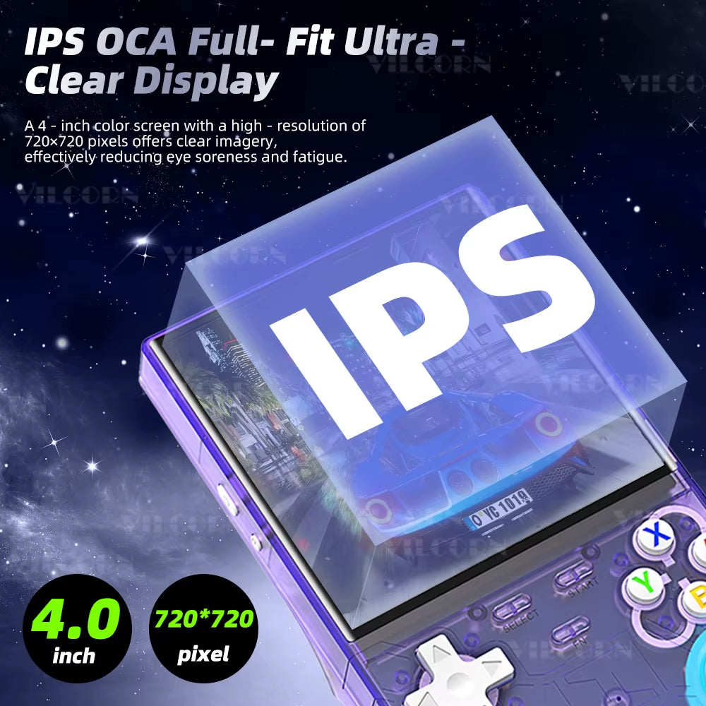 R36 Ultra Retro Handheld Game Console for NDS PSP PS1 Emulator Pocket Game Players RGB Joystick Portable 4 Inch Vertical Screen