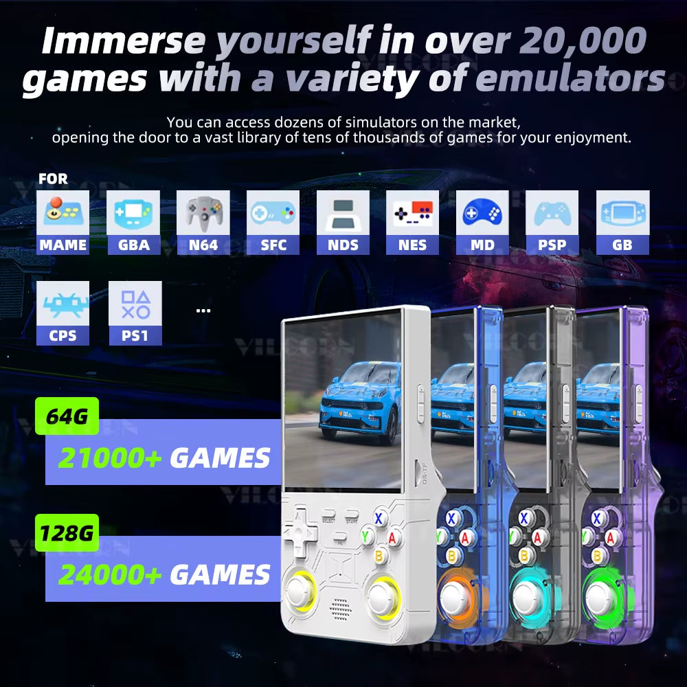 R36 Ultra Retro Handheld Game Console for NDS PSP PS1 Emulator Pocket Game Players RGB Joystick Portable 4 Inch Vertical Screen